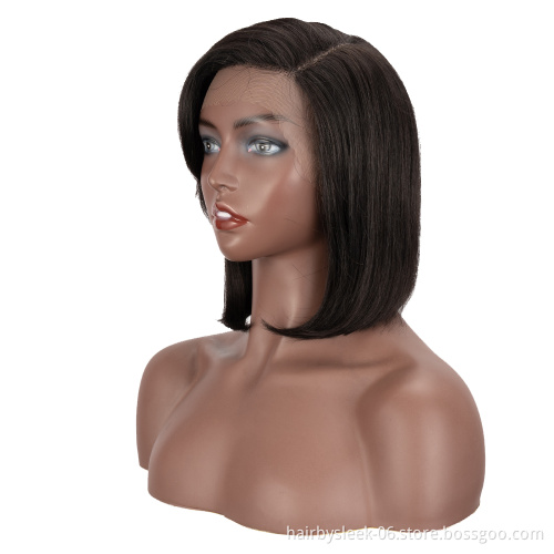 Wholesale Human hair Bob Lace Front Wigs Hair Natural Brazilian Remy Human Hair Wigs Pixie Cut Lace Part Wig extentions